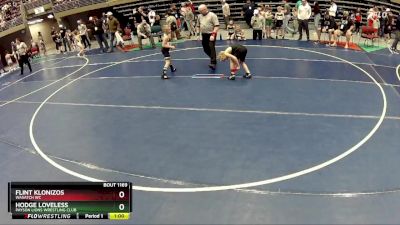 62 lbs Cons. Round 2 - Hodge Loveless, Payson Lions Wrestling Club vs Flint Klonizos, Wasatch WC