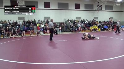 141-144 lbs 1st Place Match - Addison Miller, Independence Girls vs Aubrey Flander, Grinnell Girls