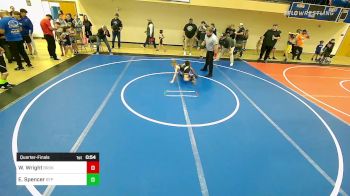 55 lbs Quarterfinal - William Wright, Broken Arrow Wrestling Club vs Emerson Spencer, Tulsa Blue T Panthers