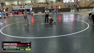 85 lbs 1st Place Match - BOONE MAUGHON, Higher Calling Wrestling Club vs Andrew Whitted, Cookeville Wrestling Club