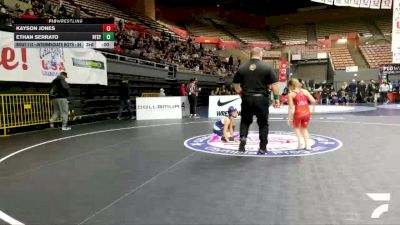 Intermediate Girls - 73 lbs Quarters - Zoe Thomas, Peterson Grapplers Wrestling Club vs Peyton Disa Scott, Delta Wrestling Club