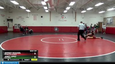 160 lbs Round 4 - Jeffrey McDanel, Prairie City Monroe vs Jared Lopez, Muscatine