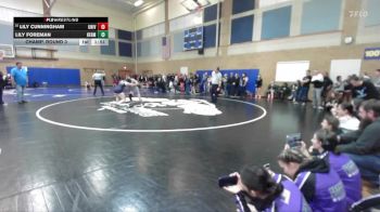 100lbs Champ. Round 3 - Lily Foreman, Hermiston (Girls) vs Lily Cunningham, University (Girls)