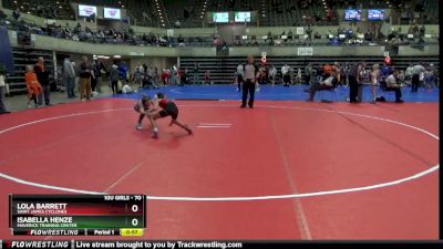 70 lbs Round 5 - Isabella Henze, Maverick Training Center vs Lola Barrett, Saint James Cyclones