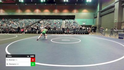 174 lbs Consi Of 16 #1 - David Alonso, Cal Baptist vs Wyatt Romero, Big Bend