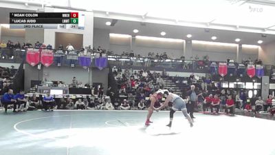 190 lbs 3rd Place - Noah Colon, Manchester vs Lucas Judd, Lyman Mem/Windham Tech