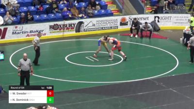 192 lbs Round Of 64 - Wyatt Sweder, Pittston vs Nico Dominick, Greater Latrobe