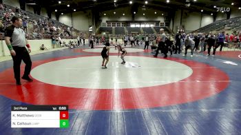 60 lbs 3rd Place - Kollin Matthews, Georgia vs Nora Calhoun, Lumpkin County Wresting
