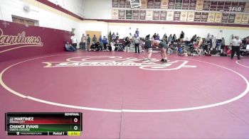 197 lbs Semifinal - Chance Evans, Cuesta College vs Jj Martinez, Fresno City