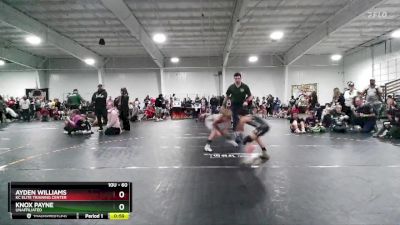 60 lbs Semifinal - Ayden Williams, KC Elite Training Center vs Knox Payne, Unaffiliated