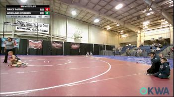 49 lbs Consolation - Pryce Patton, Madill Takedown vs Wrenland Roberts, Wesley Wrestling Club