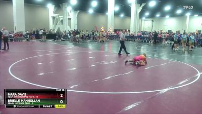 100 lbs Round 2 (8 Team) - Mara Davis, Team Iowa Mermaid Mafia vs Brielle Manhollan, SEAAU National Team