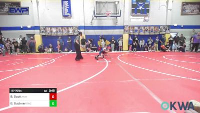 67-70 lbs Quarterfinal - Billie Scott, Proving Grounds Wrestling vs Bowman Buckner, Berryhill Wrestling Club