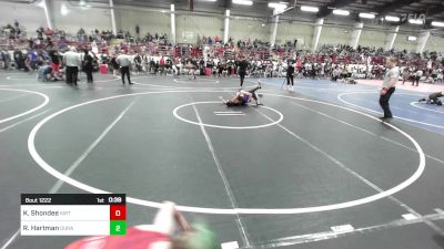 130 lbs Consi Of 8 #1 - Kaleb Shondee, Kirtland vs River Hartman, Durango WC