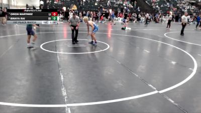 132 lbs 1st Place Match - Binaya Rai, BV Bison vs Orion Martinez, Las Animas