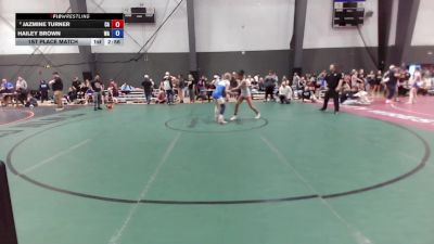 Junior Girls GR - 115 lbs 3rd Place Match - Jazmine Turner, CA vs Hailey Brown, WA