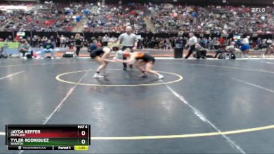 107 lbs Cons. Round 3 - Tyler Rodriguez, Wasatch vs Jayda Keffer, Fruitland