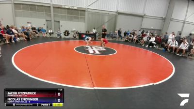 113 lbs Placement Matches (8 Team) - Jacob Fitzpatrick, Minnesota Red vs Nicolas Enzminger, North Dakota Blue