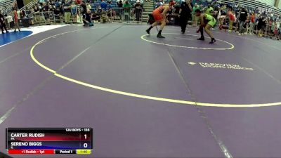 135 lbs Semifinal - Carter Rudish, PA vs Sereno Biggs, IL