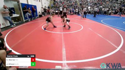 83 lbs Quarterfinal - Clayton Warner, Sallisaw Takedown Club vs Jordan Allison, Glenpool Youth Wrestling