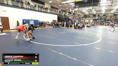 175 lbs Quarterfinal - Andrew Thompson, Baldwin-Woodville vs Anthony Aranda, Hayward