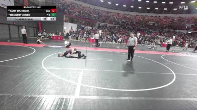 72 lbs Quarterfinal - Bennett Jones, Peshtigo vs Liam Barbara, BGC
