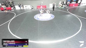62 lbs Round 3 - Makynna Loepp, Legacy Wrestling Center vs Ebony Cardenas, California