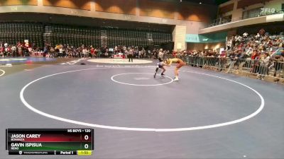 120 lbs Champ. Round 1 - Jason Carey, Bonanza vs Gavin Ispisua, Reno