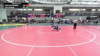 185 lbs Quarterfinal - Kaitlyn Schlimgen, Ledyard vs Kayli Morris, Platt