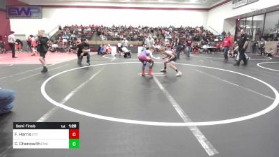 70 lbs Semifinal - Fysher Harris, Chandler Takedown Club vs Clayton Chenowith, Perry Wrestling Academy