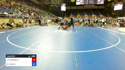 144 lbs Cons 16 #1 - Garrison Sartain, OK vs Kaden Inman, IL