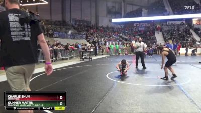 110 lbs Cons. Round 2 - Charlie Shum, Marysville vs Gunner Martin, Frontenac Youth Wrestling Club