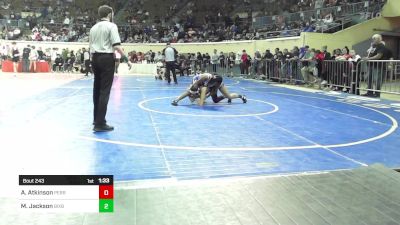 140 lbs Semifinal - Aspen Atkinson, Perry Girls Wrestling Club vs MiAngel Jackson, Bixby