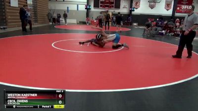 150 lbs Round 5 - Weston Kaestner, Benton Community vs Cecil Owens, Burlington