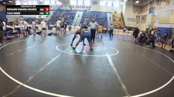 132 lbs Round 6 (8 Team) - Benjamin Maharaj-Rogers, SOWA /HWC vs Cole Webb, Cocoa Beach WC