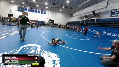 53 lbs Quarterfinal - Nixon Potter, Green River Grapplers vs Abram Asay, Cody Wrestling Club