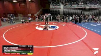 120-126 lbs Round 2 - Dylan Sorensen, Eastside United Wrestling Club vs Weston Haskell, Moorcroft Mat Masters Wrestling Club