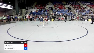 130 lbs Round Of 128 - Anna Vogt, TX vs Addison Farquhar, OK