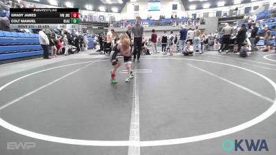 35 lbs Semifinal - Grady James, Jacket Wrestling Club vs Colt Manuel, Blackwell Wrestling Club