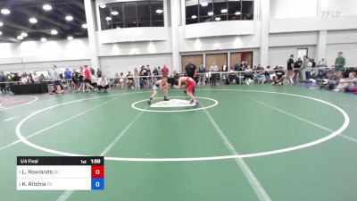 92 lbs 1/4 Final - Logan Rowlands, Ohio vs Knox Ritchie, Tennessee