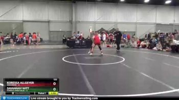 122 lbs Placement Matches (8 Team) - Koressa Allgeyer, Wisconsin vs Savannah Witt, Pennsylvania Blue