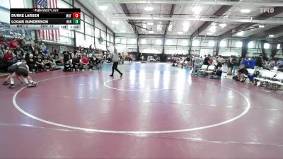 132 lbs Finals (4 Team) - Logan Gunderson, Bear River vs DURKE LARSEN, Manti