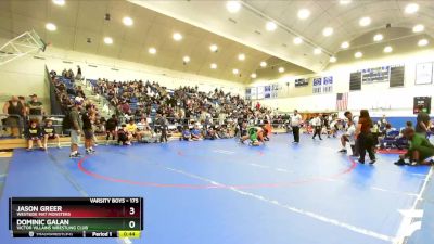 175 lbs Cons. Round 3 - Dominic Galan, Victor Villains Wrestling Club vs Jason Greer, Westside Mat Monsters