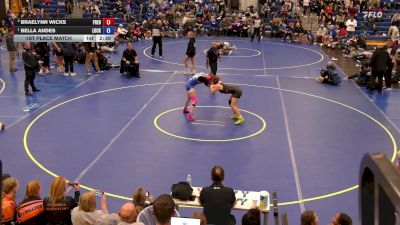 145 lbs 1st Place Match - Bella Andes, Lockport vs Braelynn Wicks, Fredonia