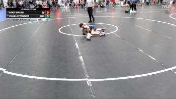 98 lbs Cons. Round 2 - Luke Walsh, SBL Warriors vs Charlie Tegeler, Elkhorn Valley Wrestling Club,
