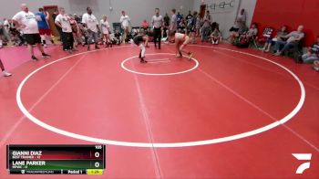 105 lbs Round 4 (6 Team) - Gianni Diaz, Best Trained vs Lane Parker, MPWC