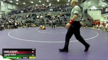 106 lbs Quarterfinals (8 Team) - David Altstadt, Evansville Mater Dei vs Mason Goelz, Avon