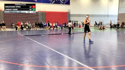 149 lbs Cons. Round 4 - Landon Yoder, Apprentice School vs Sebastiano Spina, Alvernia University