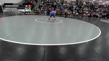 150 lbs Champ. Round 2 - Mason Petersen, UWC vs Cannon Klukvin, Kansas City Training Center