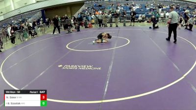 10U Boys - 56 lbs Quarters - Nicholas Sosa, Black Flag Wrestling Academy, Inc vs Brian A. Szostak, Indiana